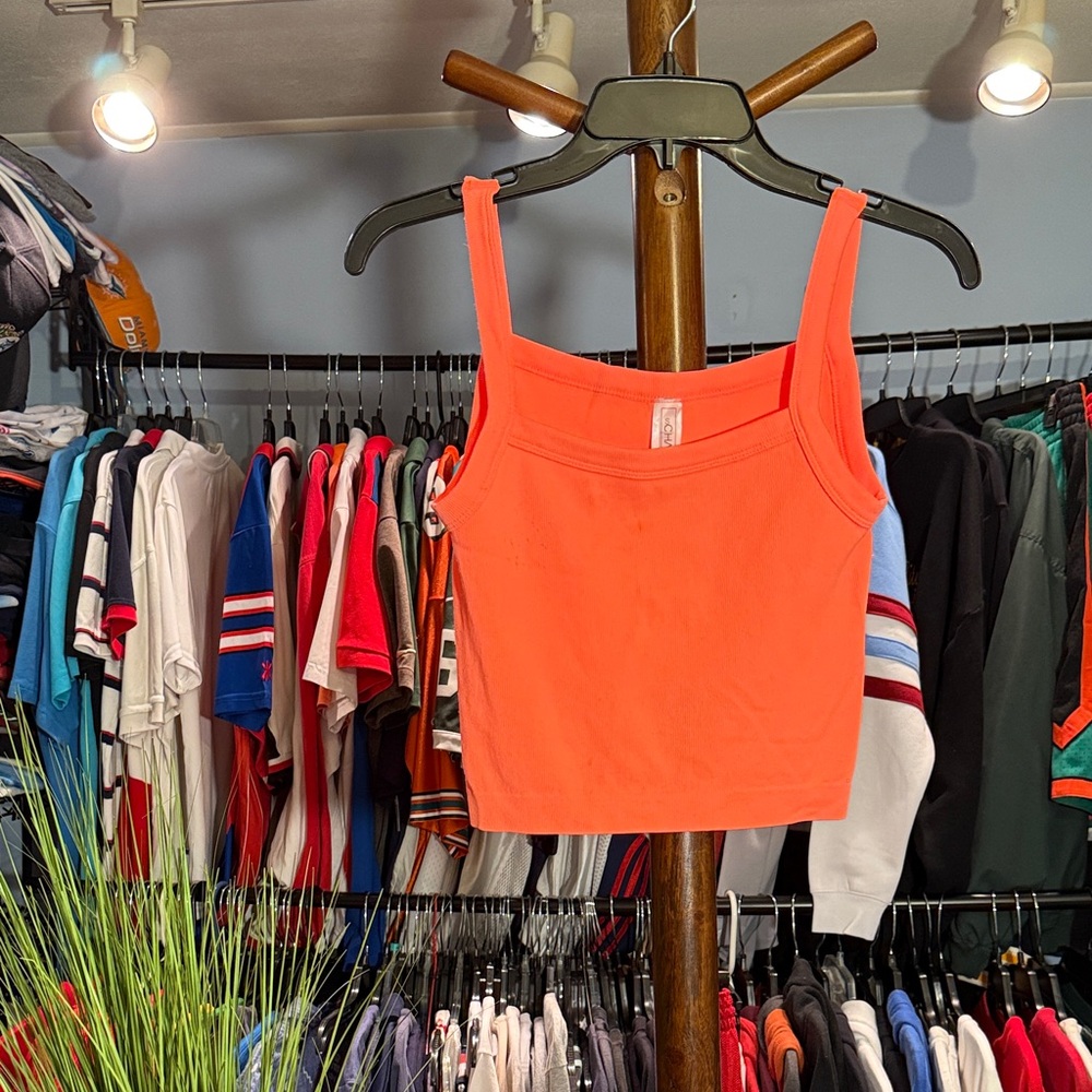 Orange Women's Cropped Tank Top